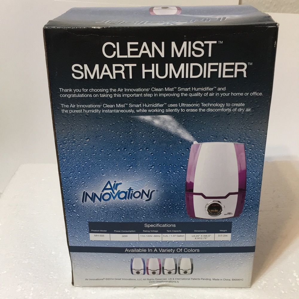 AIR INNOVATIONS BRAND NEW CLEAN MIST SMART HUMIDIFIER - Picture 4 of 13